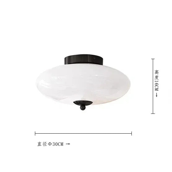 Bedroom Ceiling Lamp Led Light Bauhaus Cream White Glass Lampshade Dining Room Study Decorative Lamps Home Decorations