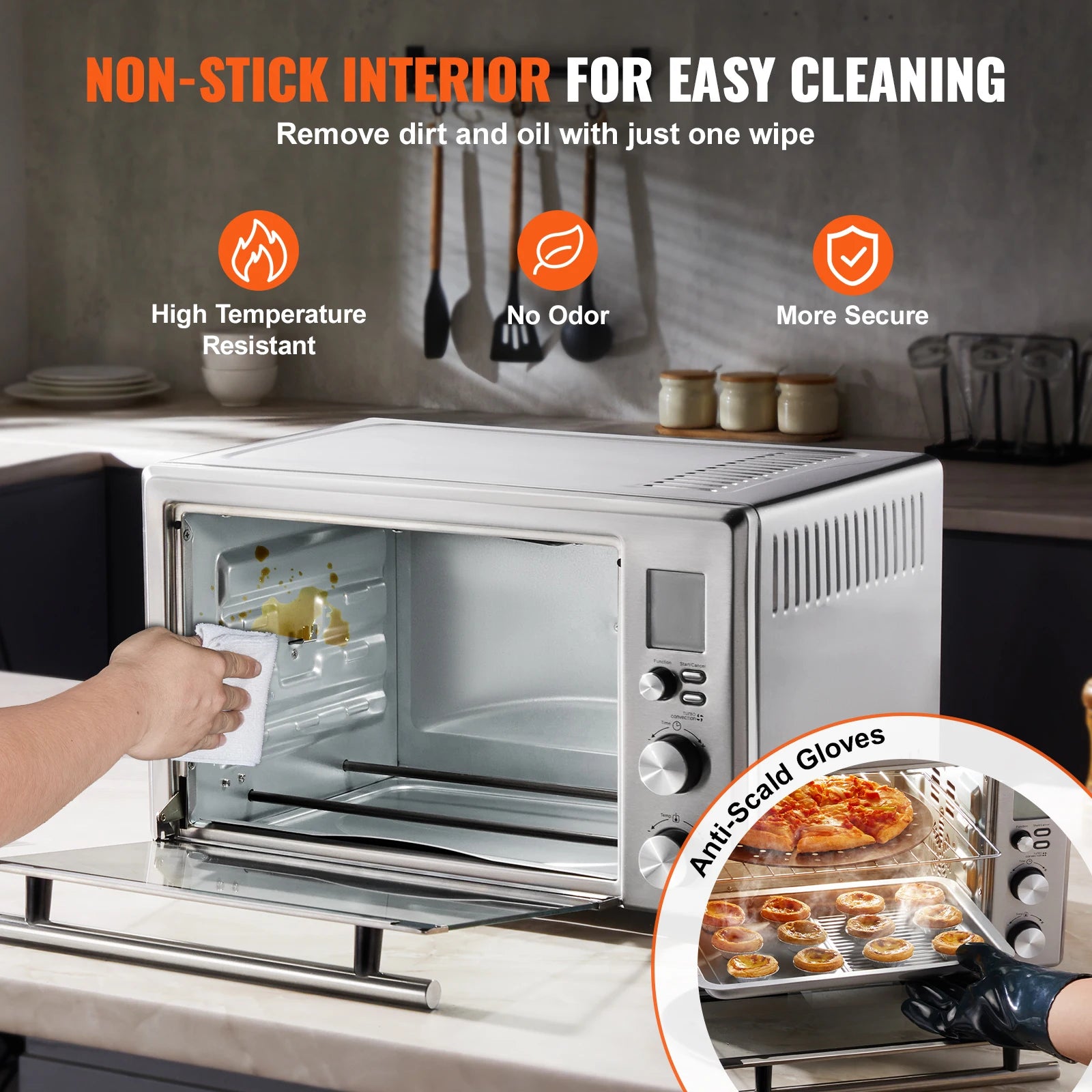 SucceBuy 13-IN-1 Air Fryer Toaster Oven 29.6Qt Convection Oven 2-Tier Toaster Ovens Countertop Combo Home and Commercial Use