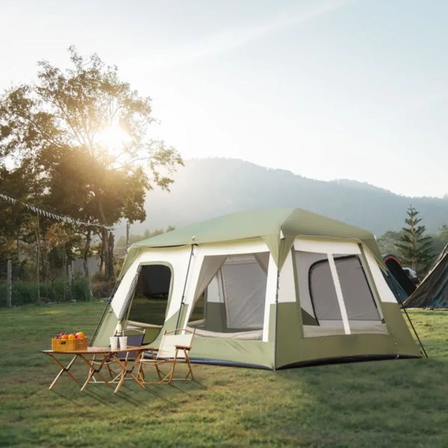 10 Person Camping Tent Setup in 60 Snds with Rainfly Windproof Tent with Carry Bag for Family Camping Hiking