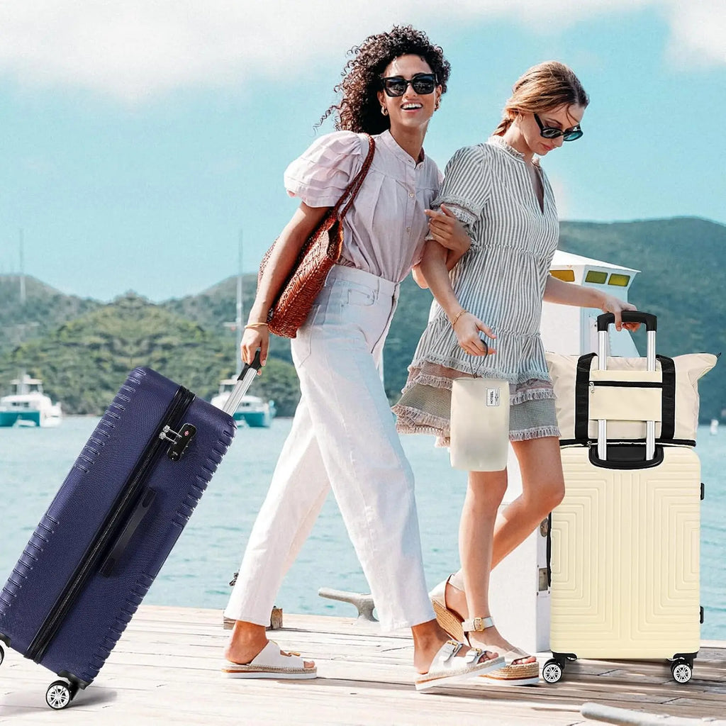 3pcs Luggage Set Hard Shell Suitcases Travel Packing Box With Wheel TSA Aproved Lock And Carry On Bag Wash Bag Travel Suit Case