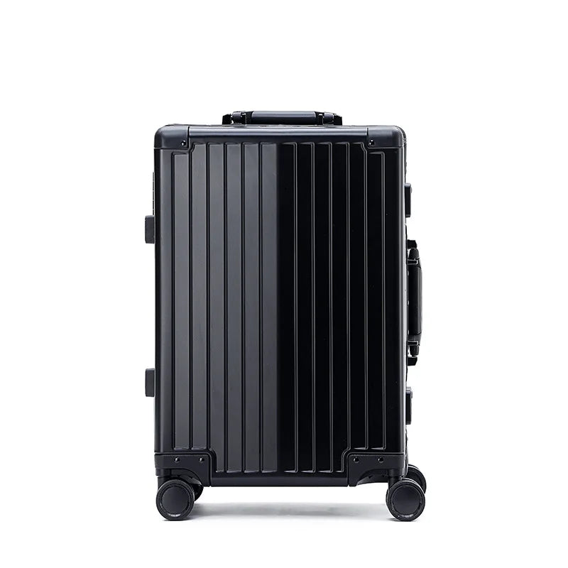 20 Inch Aluminum Rolling Trolley Case Cabin Suitcase Spinner Wheels USB Charging Travel Luggage With TSA Lock For Men Women 2025