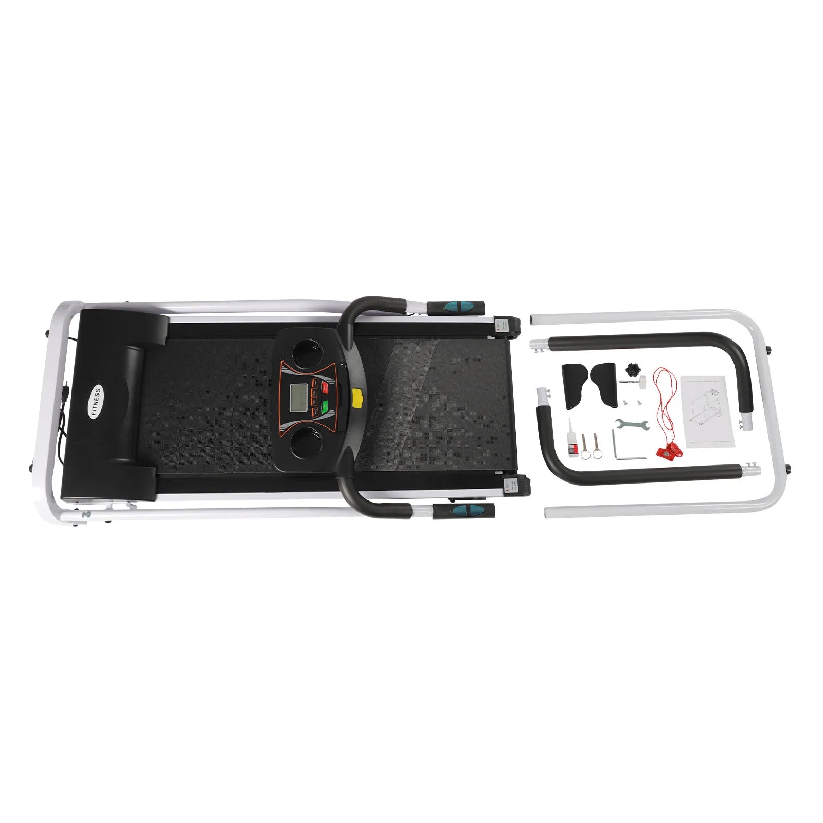 12-Speed-Gears Recovery Fitness Walking Treadmill 0.5-6km/H with Full Length Handrails & Heart Rate Sensor
