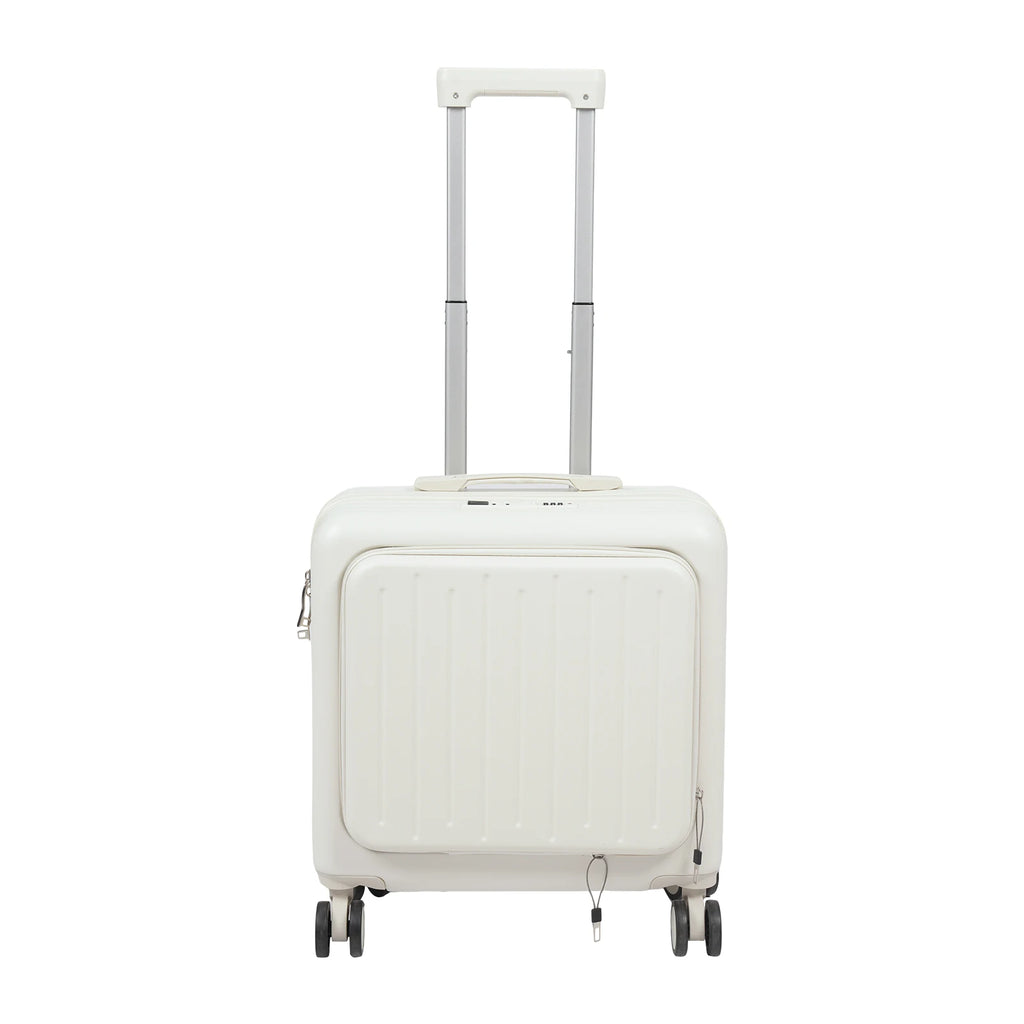 18'' Front Opening Airline Trolley Box Boarding Suitcase with Passcode Lock,Travel Luggage Suitcase for Men and Women