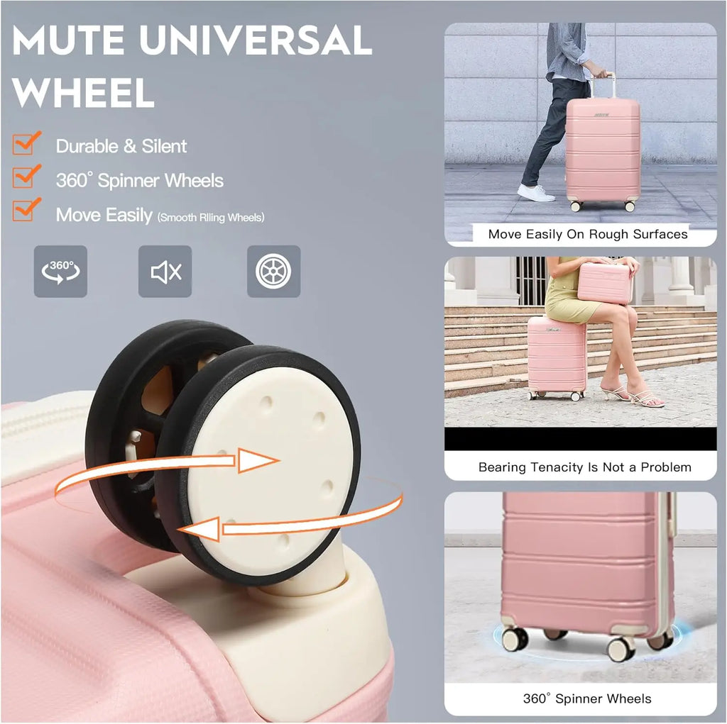 Joyway Travel Luggage Sets, Stylish Carry On Checked Suitcase Set,Sturdy Durable Scratch-resistant,TSA Lock,Spinner Wheels