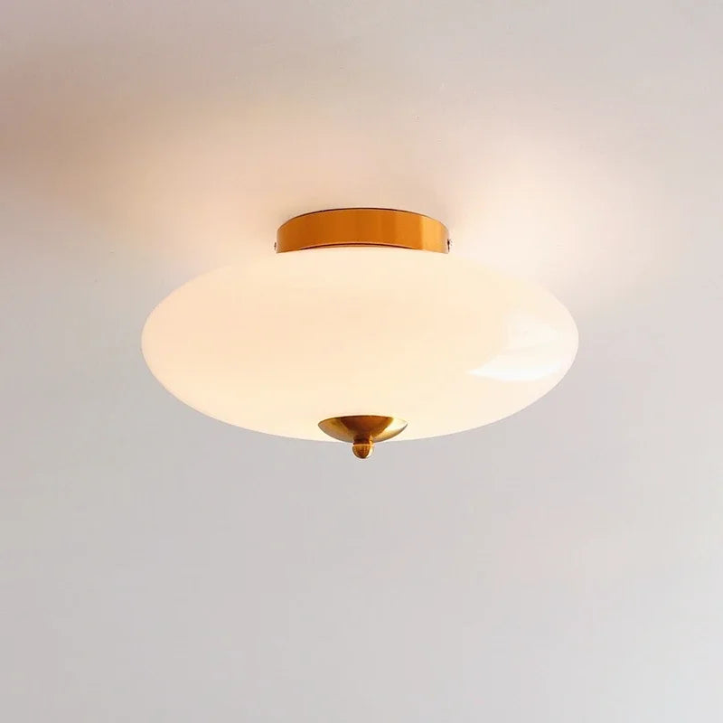 Bedroom Ceiling Lamp Led Light Bauhaus Cream White Glass Lampshade Dining Room Study Decorative Lamps Home Decorations