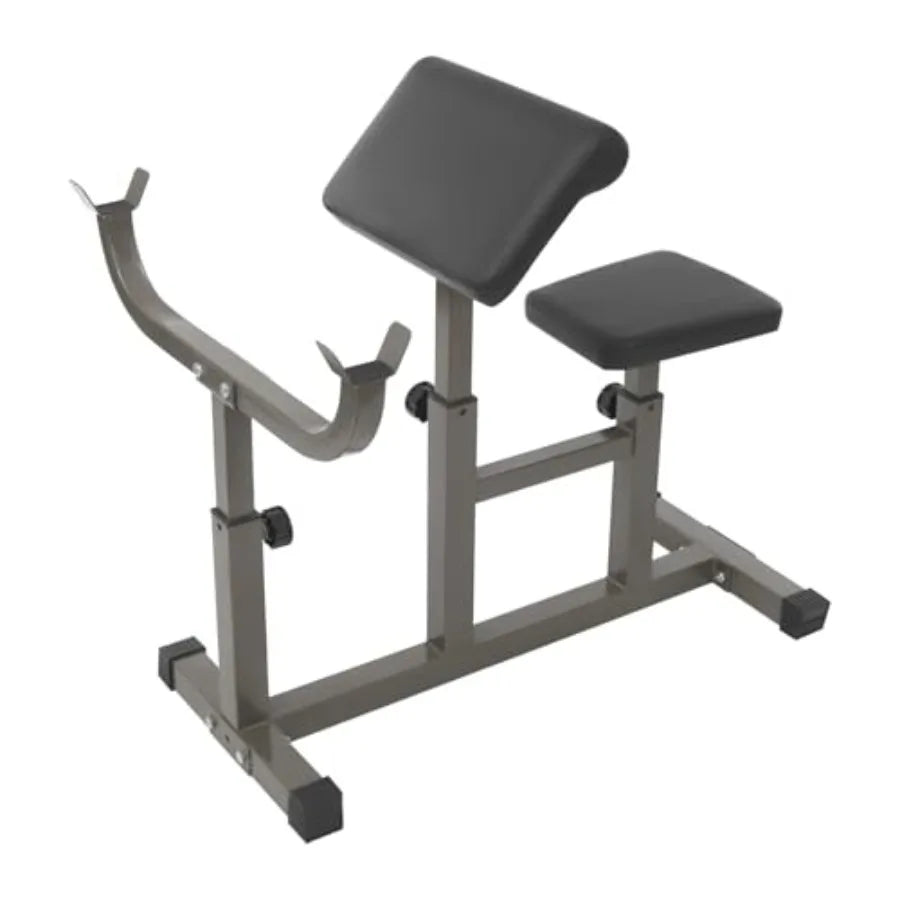 Standard Weight Bench, Biceps Bench, Preacher Curl Pad with Adjustble Height, for Home, Gym, Office Full-Body Workout