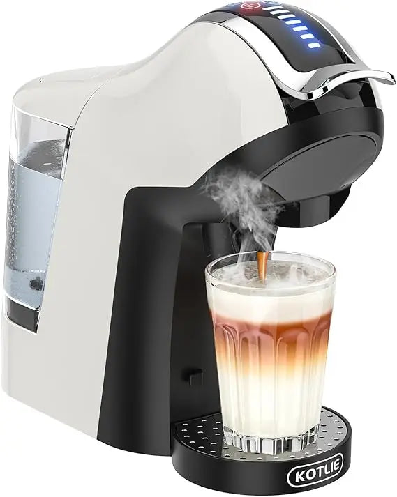 Single Serve Coffee Maker: Hot & Cold Brew for Keurig K-cup, Compact Espresso Machine for Dolce Gusto/Nespresso Originals