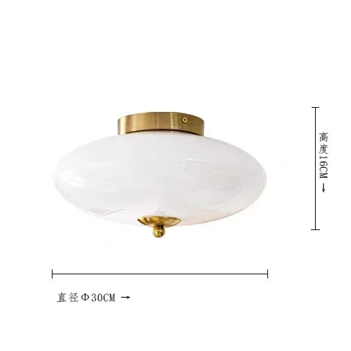Bedroom Ceiling Lamp Led Light Bauhaus Cream White Glass Lampshade Dining Room Study Decorative Lamps Home Decorations