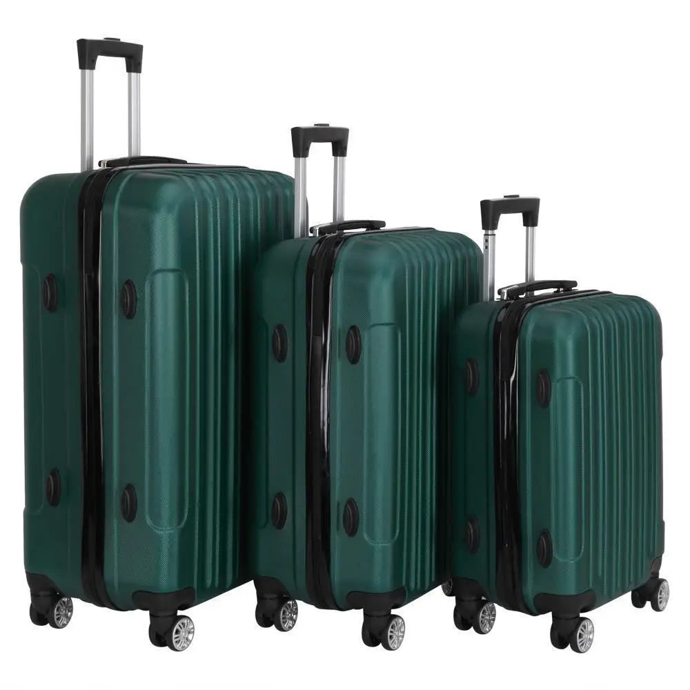 20 "24" 28 "Luggage Travel set ABS trolley Hard shell suitcase with TSA green lock