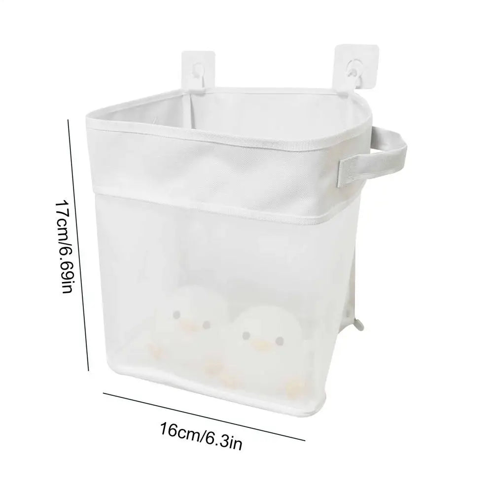 Bath Toys Storage Bag Mesh Bathtub Kids Toy Holder With Hook Large Opening Bathroom Toy Storage Hangable Bag For Boys Girls Toys