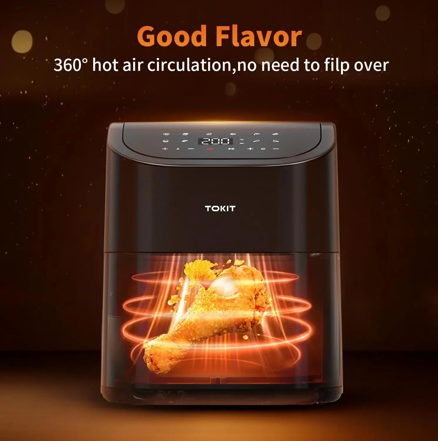 Air Fryer, 4.8QT Compact with Online Recipes,10-in-1 Functions for Air Fry, Roast, Reheat, Dehydrate, Bake, Broil & More, 360°Ai