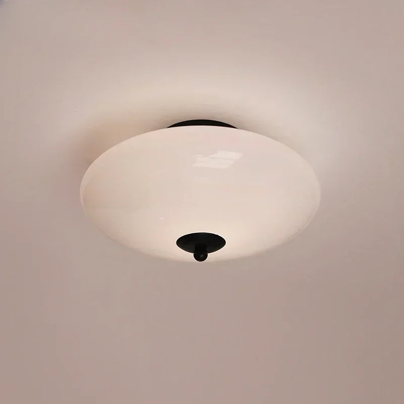 Bedroom Ceiling Lamp Led Light Bauhaus Cream White Glass Lampshade Dining Room Study Decorative Lamps Home Decorations