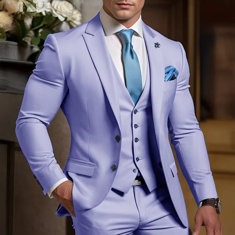 Formal Men's Suit 3 Piece Suit Wedding Tuxedo Groom Custom Outfit Party Elegant Suit for Best Man XS-5XL