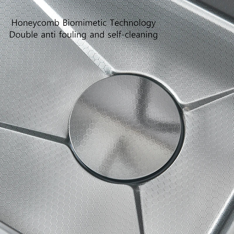 304 Stainless Steel Waterfall Kitchen Sink Large Single Slot Integrated 60X45cm Faucet Set Cup Washer 3Way Pull Out Sprayer Head