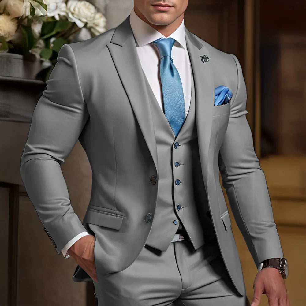 Formal Men's Suit 3 Piece Suit Wedding Tuxedo Groom Custom Outfit Party Elegant Suit for Best Man XS-5XL