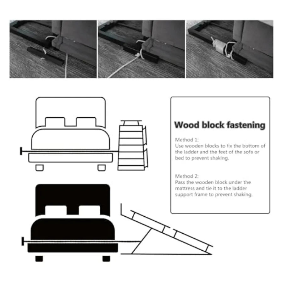 Pet Ramp Folding Portable Wooden Dog Cat Ramps for Couch or Bed Including Non Slip Mat Safety Side Rails 64.2 Inch Long and Hei