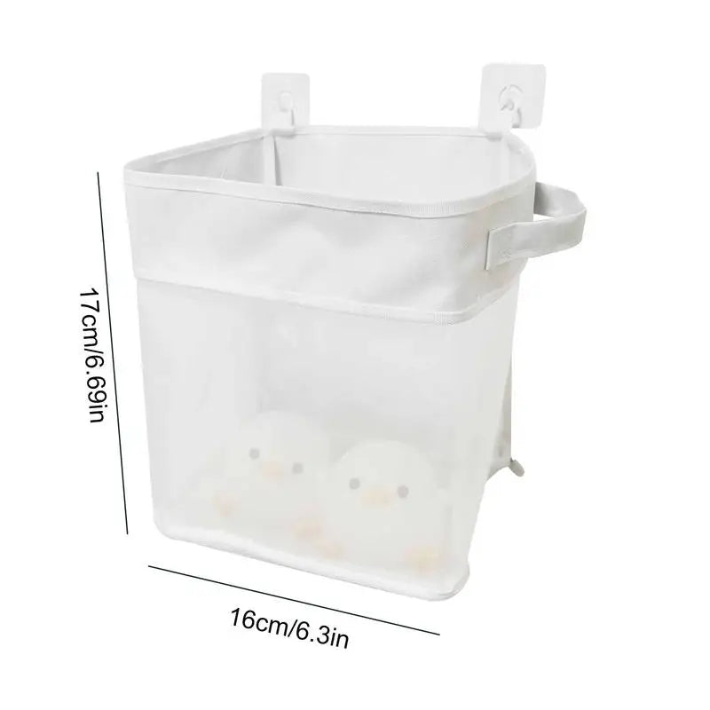 Bath Toys Storage Bag Mesh Bathtub Kids Toy Holder With Hook Large Opening Bathroom Toy Storage Hangable Bag For Boys Girls Toys