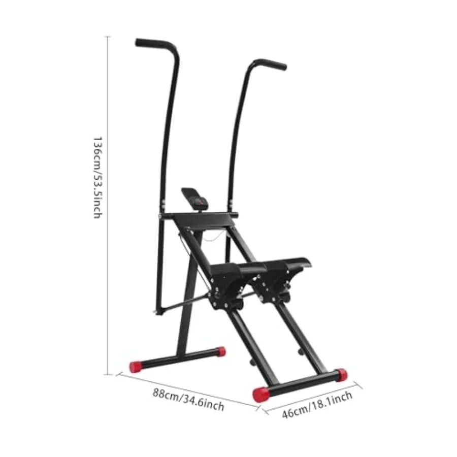 Stair Stepper for Home Vertical Climber Cardio Exercise Machine with Ergonomic Handle and 3 Gears Adjustable Pedals for Full Bo
