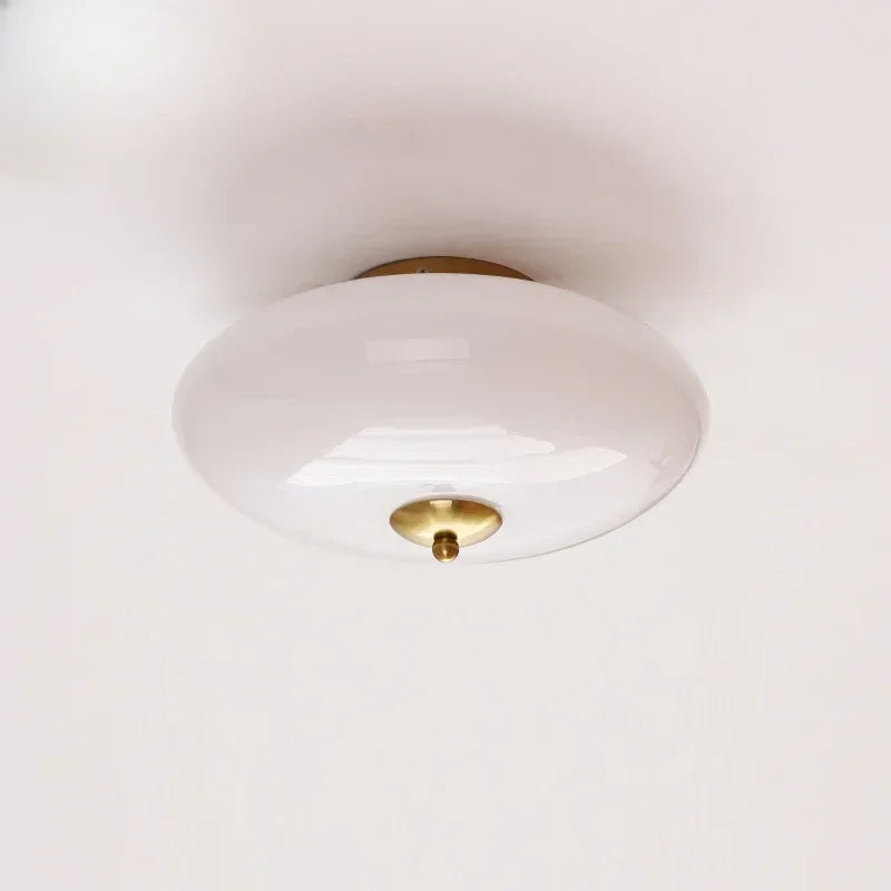 Bedroom Ceiling Lamp Led Light Bauhaus Cream White Glass Lampshade Dining Room Study Decorative Lamps Home Decorations