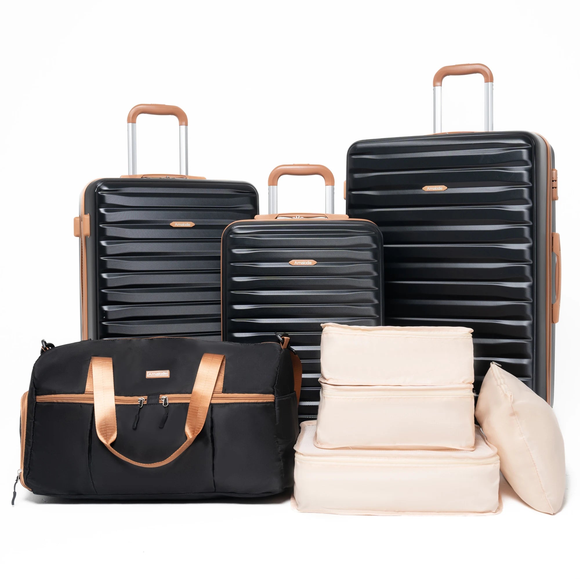 Luggage Sets 3 Piece Suitcases with Double Spinner Wheel,Suitcase Set ABS Hard Case Luggage with TSA Lock, Travel Duffle Bag