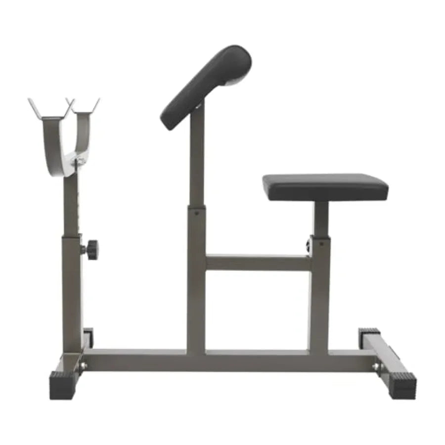 Standard Weight Bench, Biceps Bench, Preacher Curl Pad with Adjustble Height, for Home, Gym, Office Full-Body Workout
