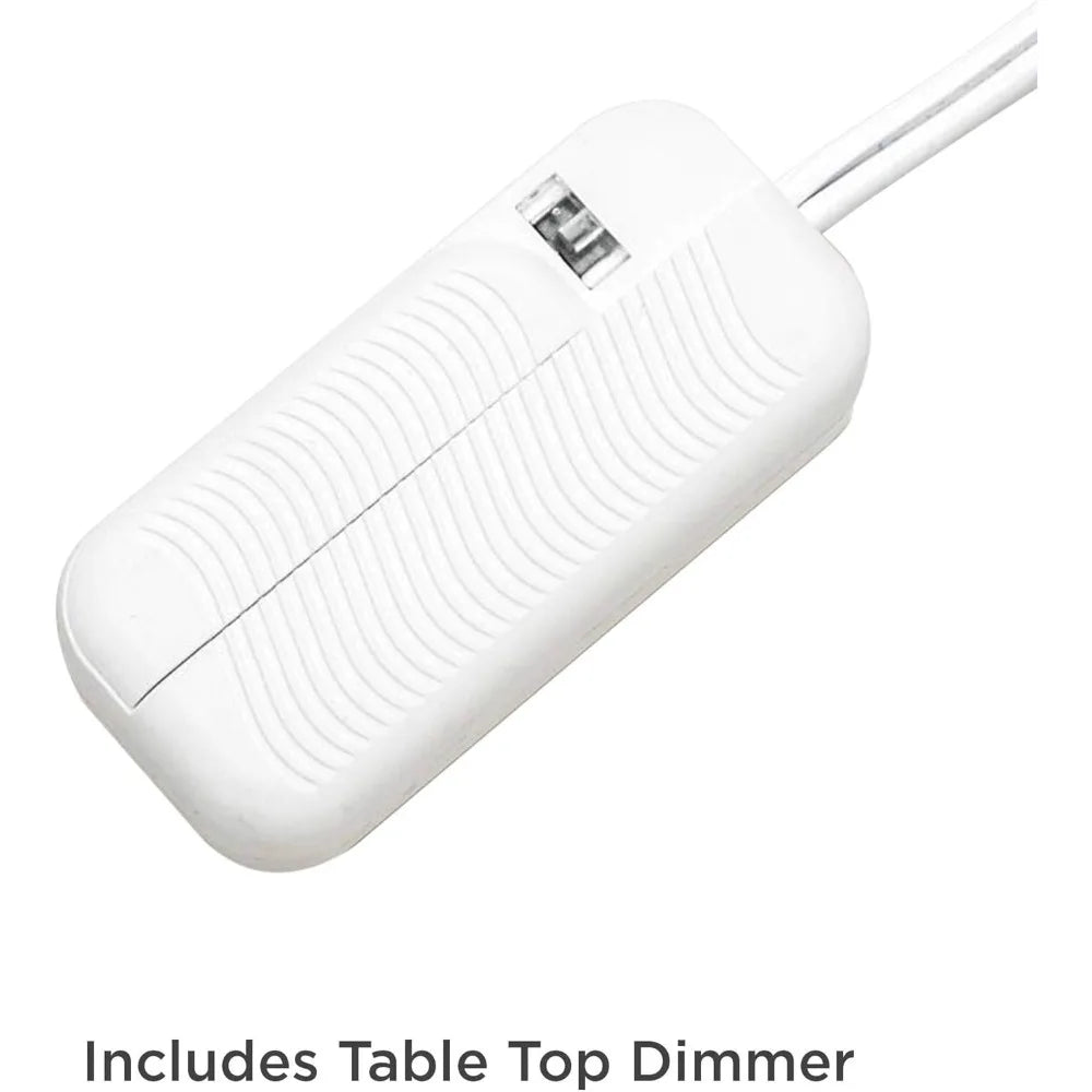 Modern 3-Way Table Lamps Set of 2, 31 Inches Tall with Dimmer, Brushed Nickel, Off-White Fabric Shade, Rectangular Design for Co