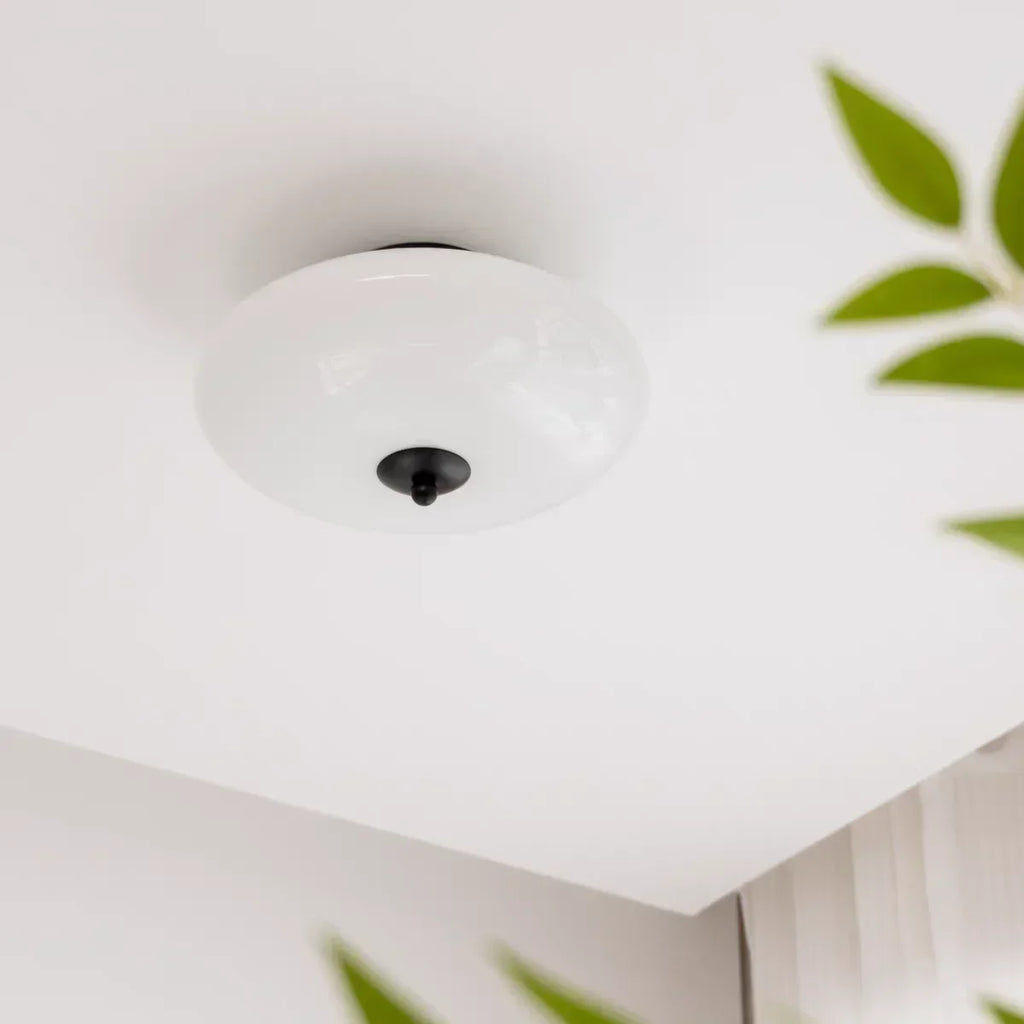 Bedroom Ceiling Lamp Led Light Bauhaus Cream White Glass Lampshade Dining Room Study Decorative Lamps Home Decorations