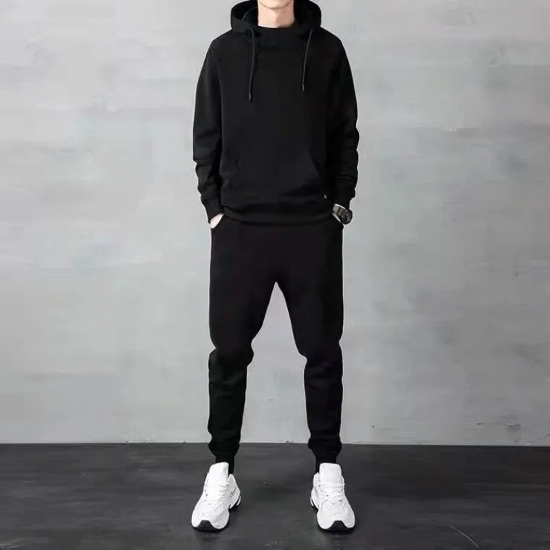 Men's clothing, sporty casual set, for spring and autumn 2025, new style, long-sleeved top and pants, two-piece set, matching