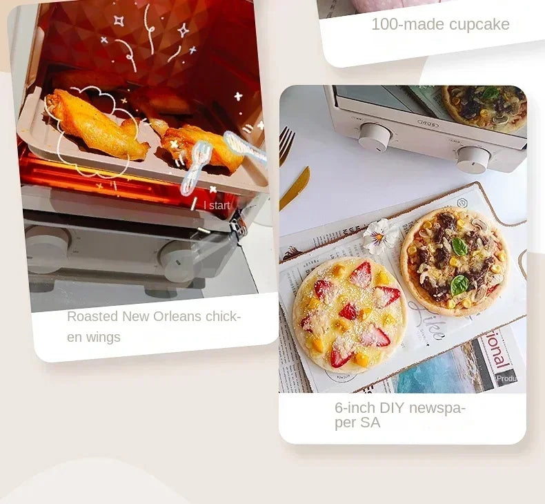 220V Bring Retro Style Into Your Kitchen with IRUS Electric Oven - Multi-functional 12L Baking Toaster C